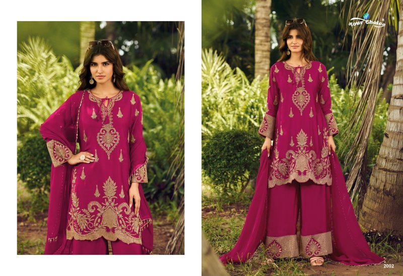Cuba By Your Choice Designer Chinon Readymade Suits 